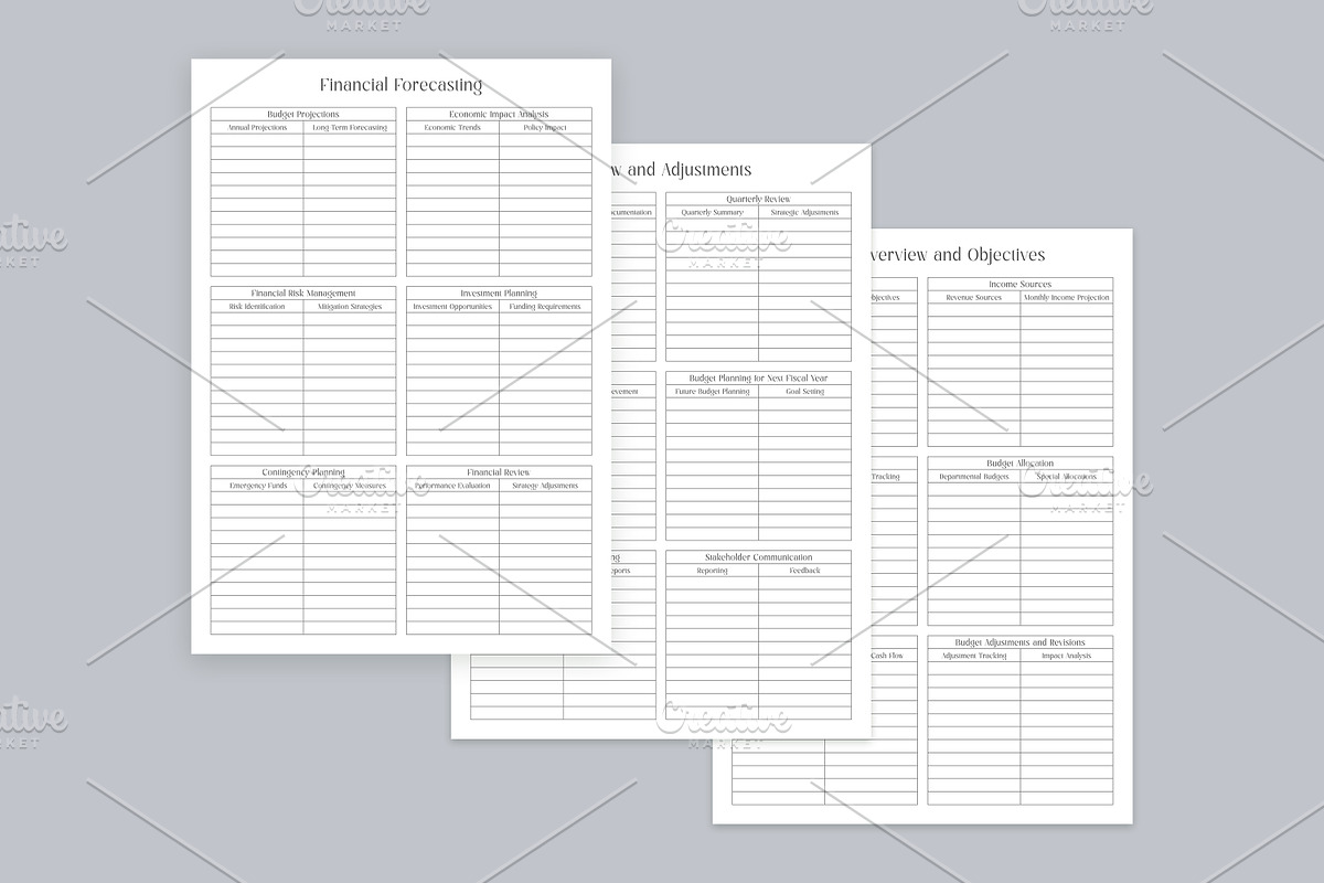 Budget Planner Pages Set V-10, a Stationery Template by shahsoft (Photo 2 of 3)