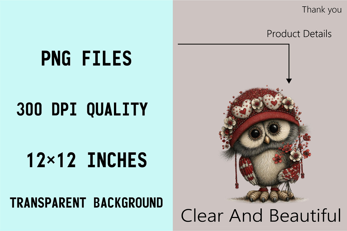 Whimsical Valentines Owls Clipart B, an Illustration by SVGArt (Photo 4 of 8)