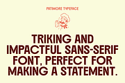 Patimore – Retro Sans Serif Font, a Sans Serif Font by Pekotype (Thumbnail 2 of 15)