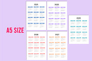 5 Year Calendar 2024-2028 For Canva, a Stationery Template by Shumaya (Thumbnail 3 of 5)