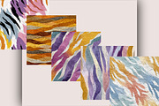 Colorful Tiger Stripes Digital Paper, a Pattern Graphic by SVGArt (Thumbnail 2 of 5)
