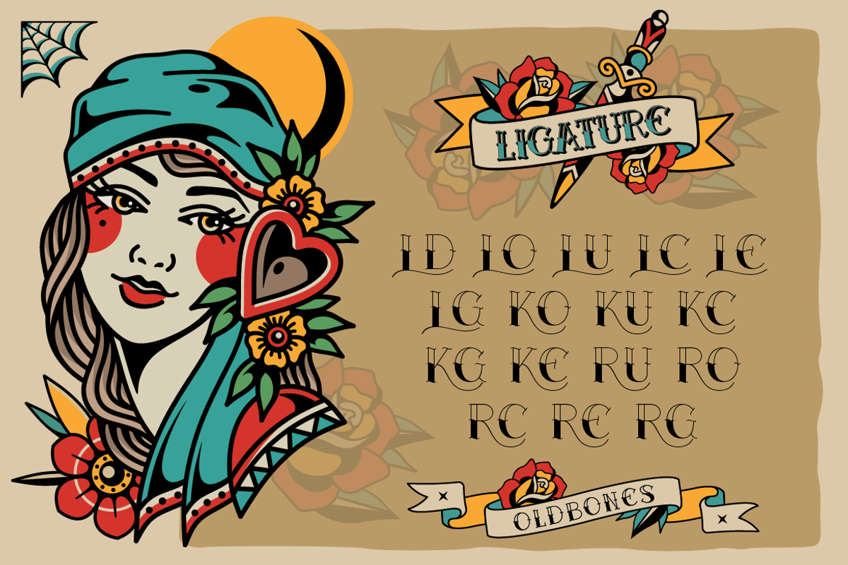 Oldbones, a Serif Font by Burntilldead (Photo 8 of 11)