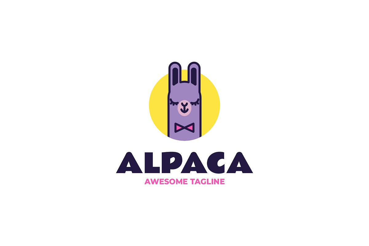Alpaca Simple Mascot Logo, a Branding & Logo Template by Artnivora.Std