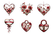 Whimsical valentines day clip art, an Illustration by SinaCreation (Thumbnail 4 of 11)