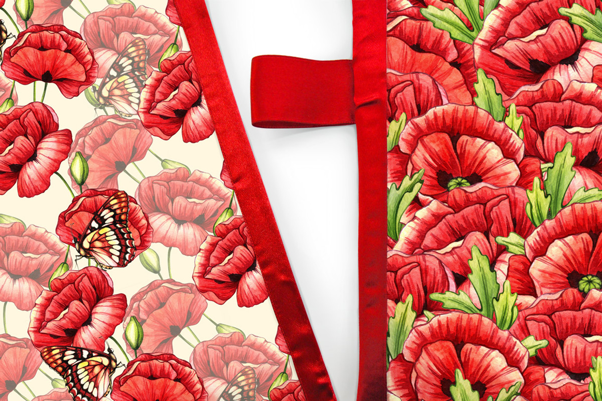 Floral and decor set (red color), a Decorative Illustration by Color and Decor (Photo 4 of 4)