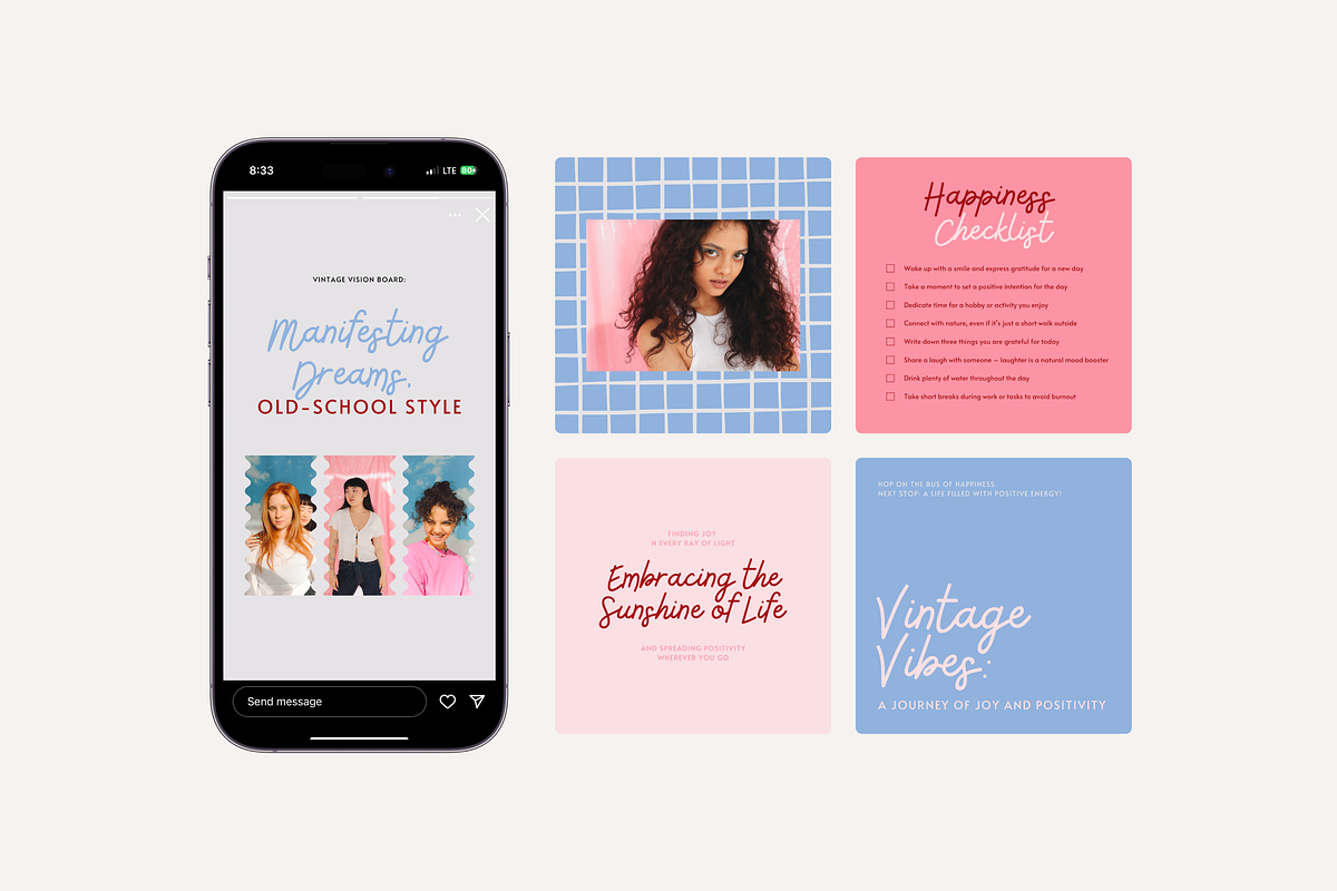 Retro & Bold Social Media Kit Canva preview 3