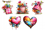 Whimsical Spring Gingham Clipart, an Illustration by Daily.Designs (Thumbnail 7 of 7)