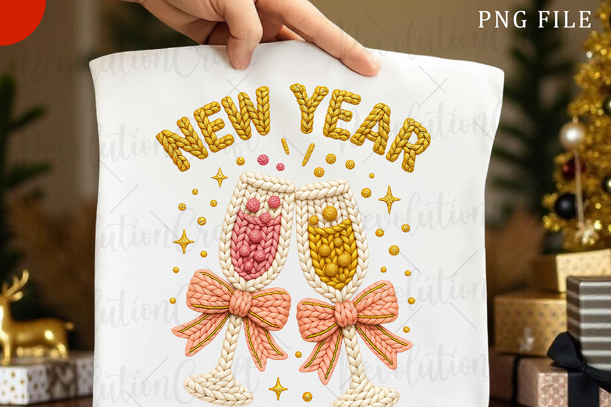 Yarn Crochet Coquette New Year PNG, an Illustration by OK Design (Photo 2 of 4)