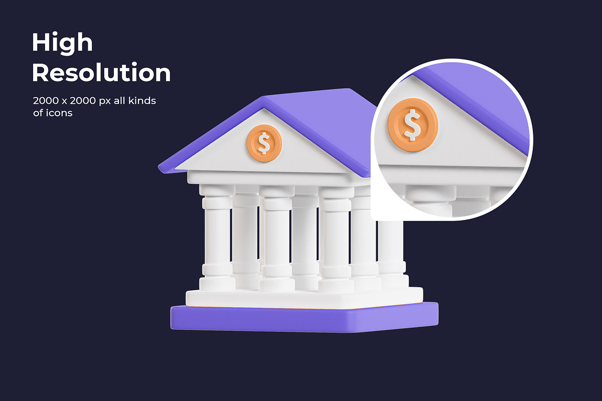 Finance 3D Icons, a Work Illustration by Ekata Studio (Photo 4 of 7)