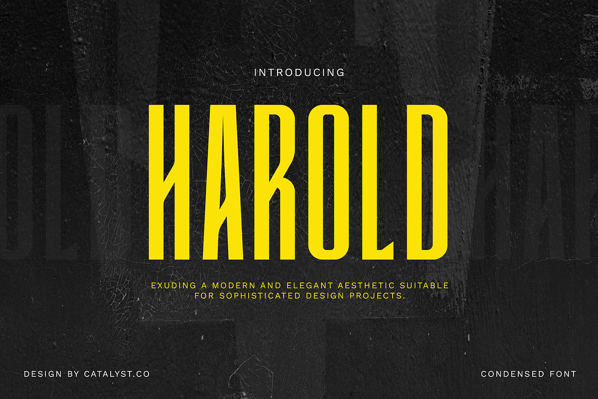 Harold Condensed Font, a Sans Serif Font by Catalystco Studio (Photo 1 of 7)