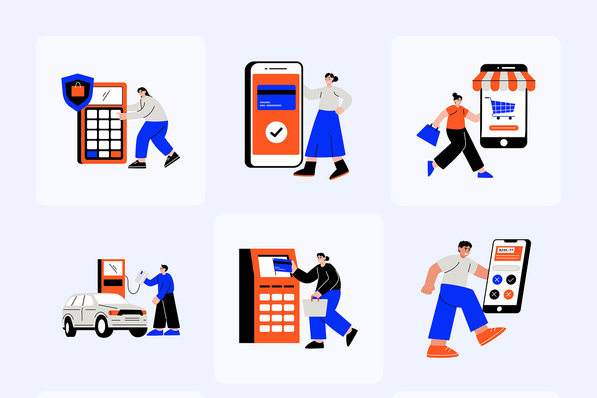 Credit Card Illustration Art Set, a Finance Illustration by Creative Stall (Photo 8 of 9)