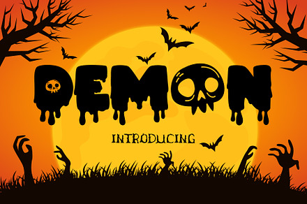 Demon Fonts, a Font by Fox7 By Rattana