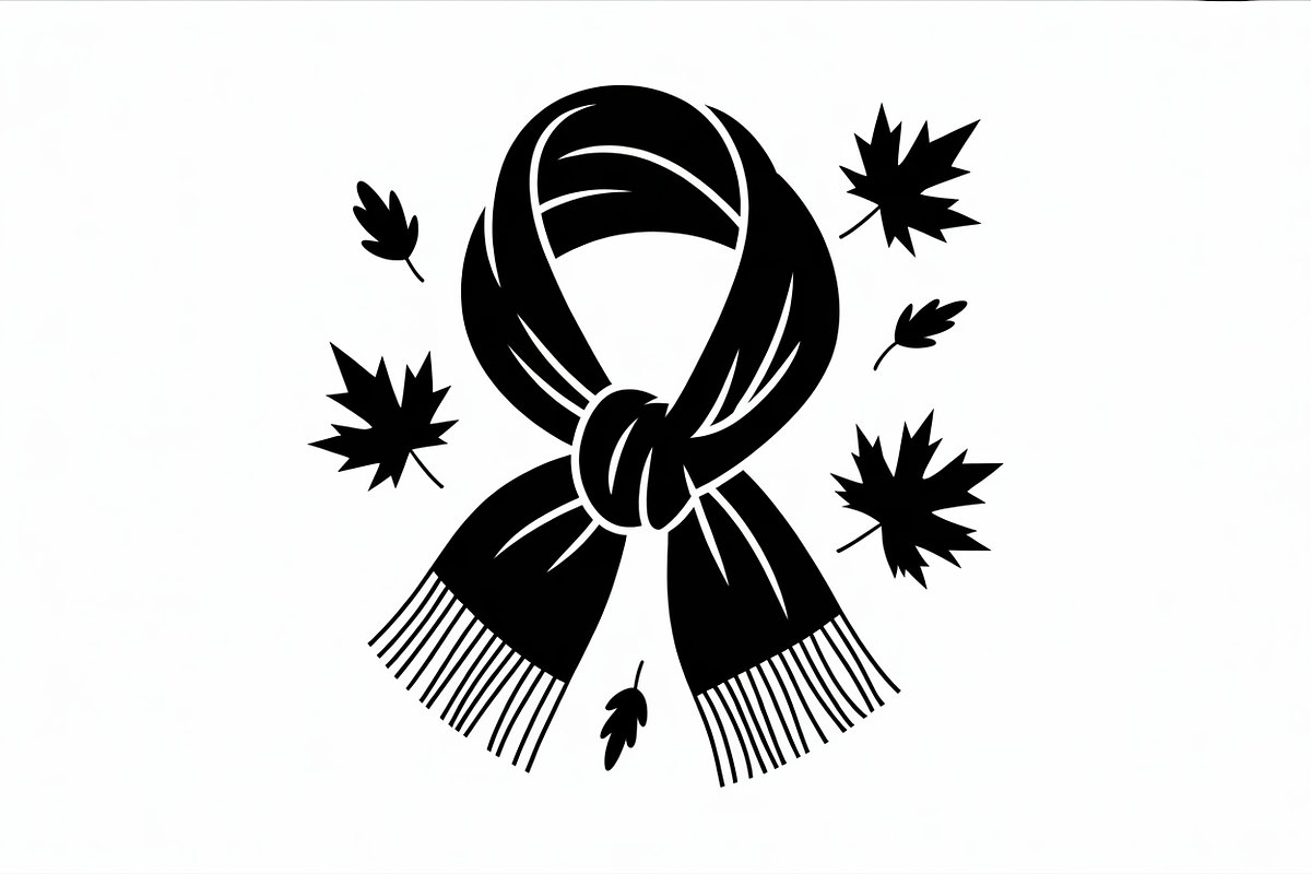 Autumn Girl Silhouette with Scarf, a Graphic by Creativeshirt (Photo 3 of 9)