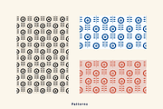 Minimalist Retro Flowers, a Pattern Graphic by AnnaEshka (Thumbnail 2 of 2)
