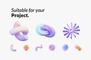 3D Gradient Abstract Shape, an Object 3D Model by nixxdesign (Thumbnail 3 of 5)