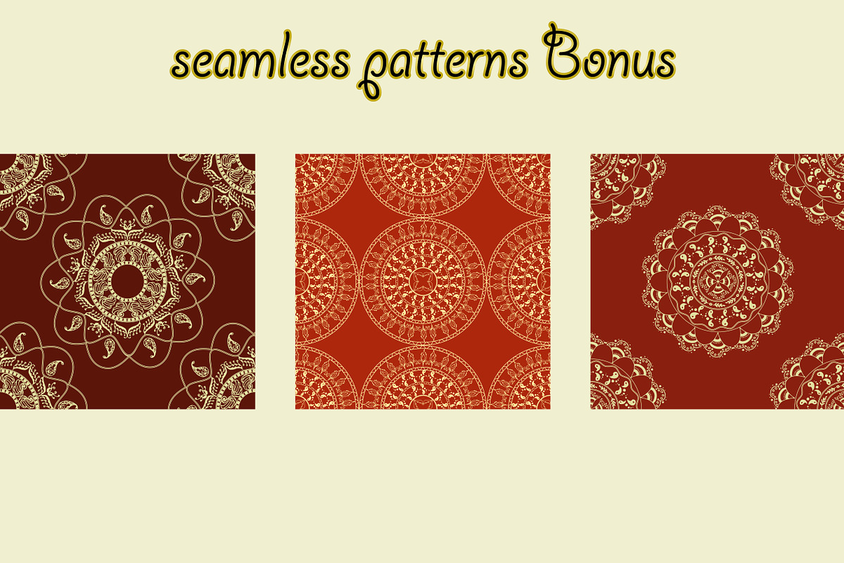 Set of 9 vector mandalas + bonus, a Background Graphic by artabramova (Photo 5 of 5)