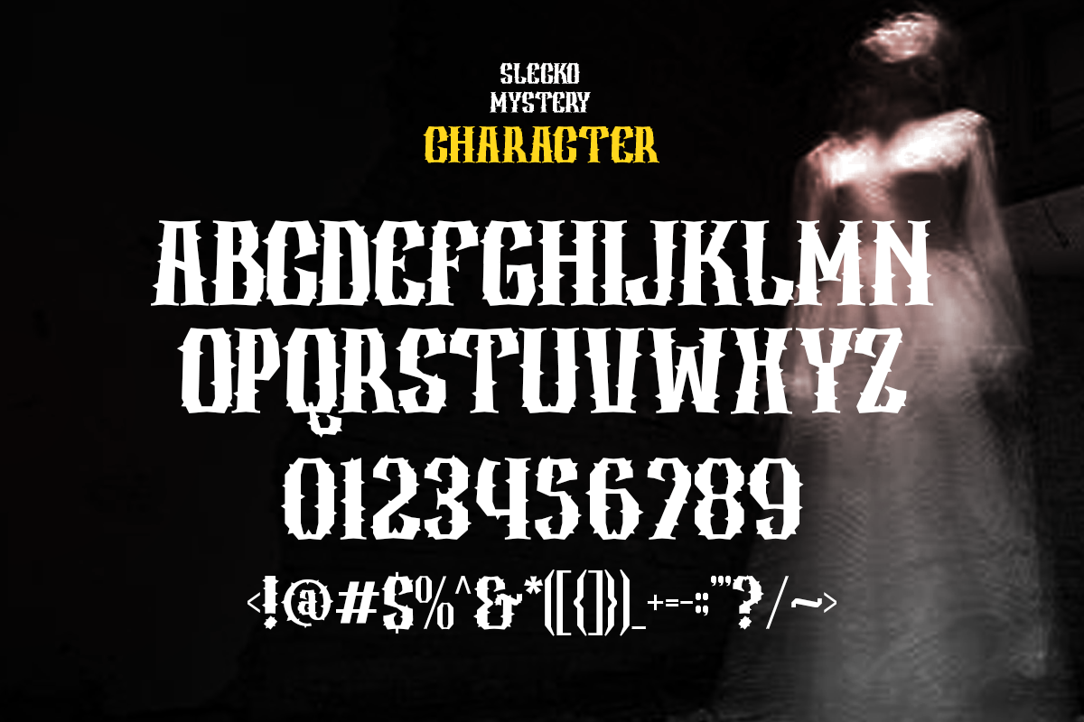 Slecko Mystery - Spooky Horror Font, a Handwritten Font by Pandeka Studio (Photo 7 of 12)