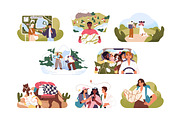 Tourists travel with map set, a Person Illustration by PaperTrident (Thumbnail 1 of 9)