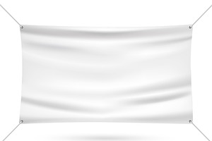 White Mock Up Vinyl Banner