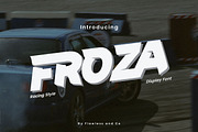 Froza - racing Display Font, a Handwritten Font by Flawless And Co (Thumbnail 1 of 10)