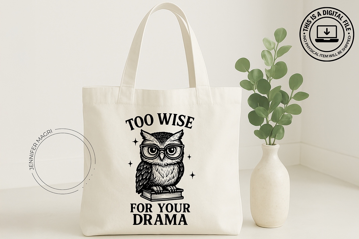 Owl Book Lover Drama SVG PNG, an Object Graphic by Jennifer Magri Templates (Photo 3 of 4)