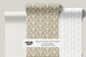 Beige Floral Patterns
