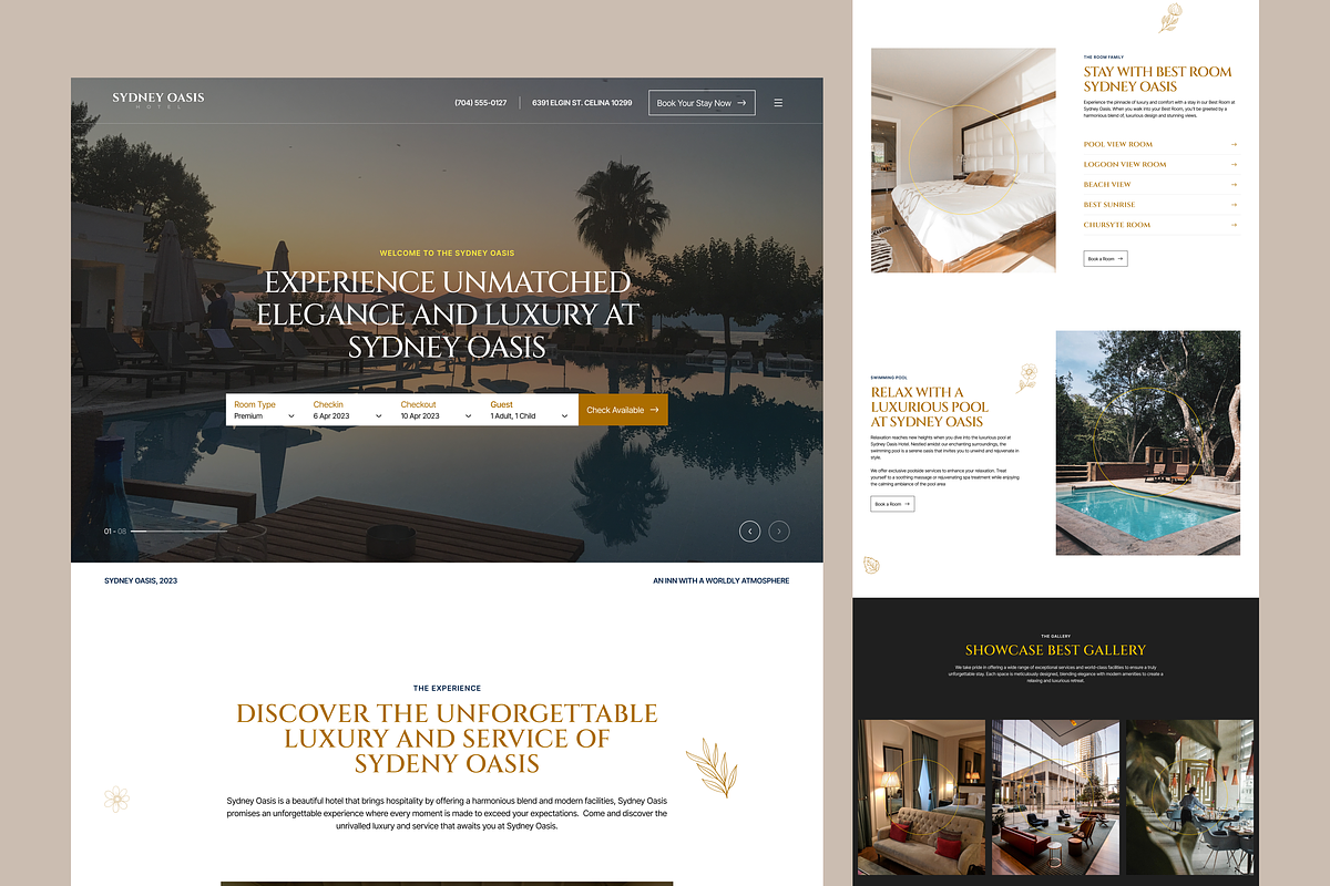 Sydney Oasis - Hotel Booking Landing, a Landing Page Template by SundayWorkTeam (Photo 2 of 6)