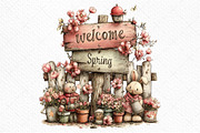 Whimsical Spring Signpost Clipart, an Illustration by Craft Nest (Thumbnail 11 of 11)