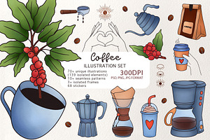 Offee Illustration Set