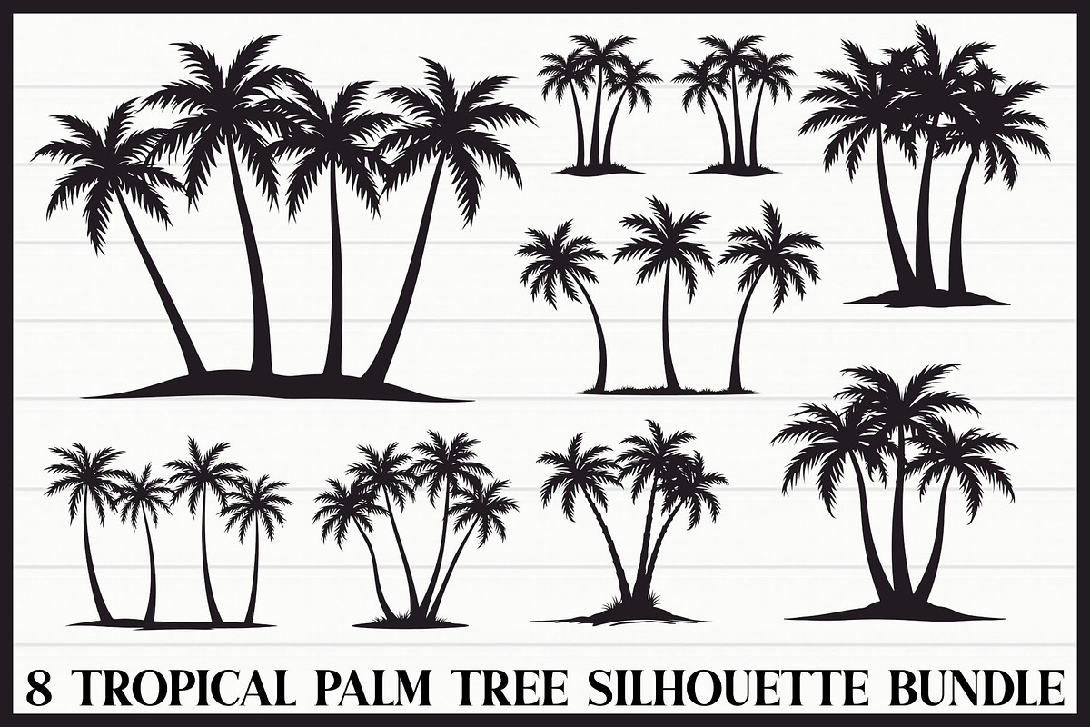 Tropical Palm Tree Bundle, an Illustration by Designs_River (Photo 1 of 9)