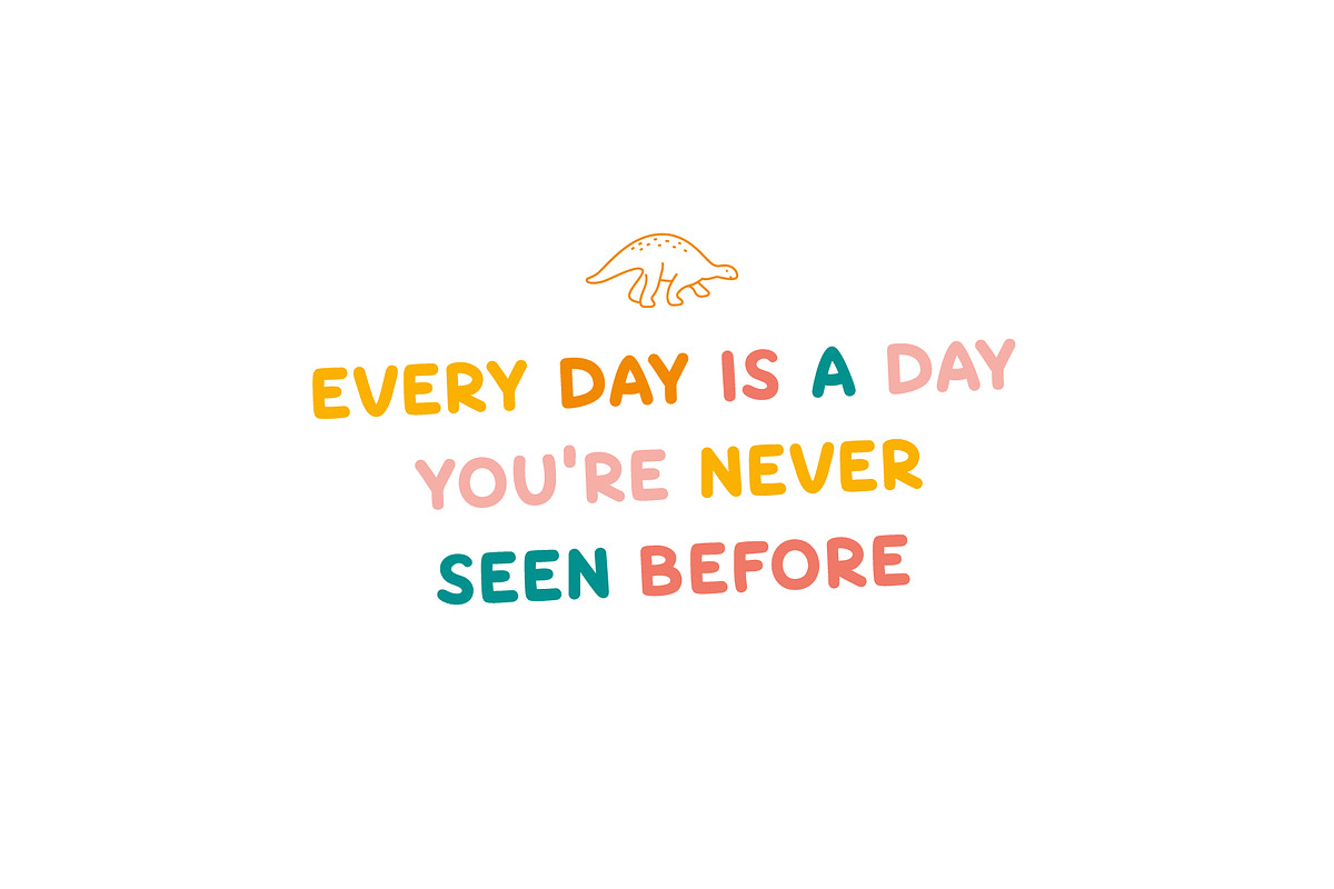 Hello Dino | Friendly font, a Sans Serif Font by JuliaVolkova (Photo 2 of 10)