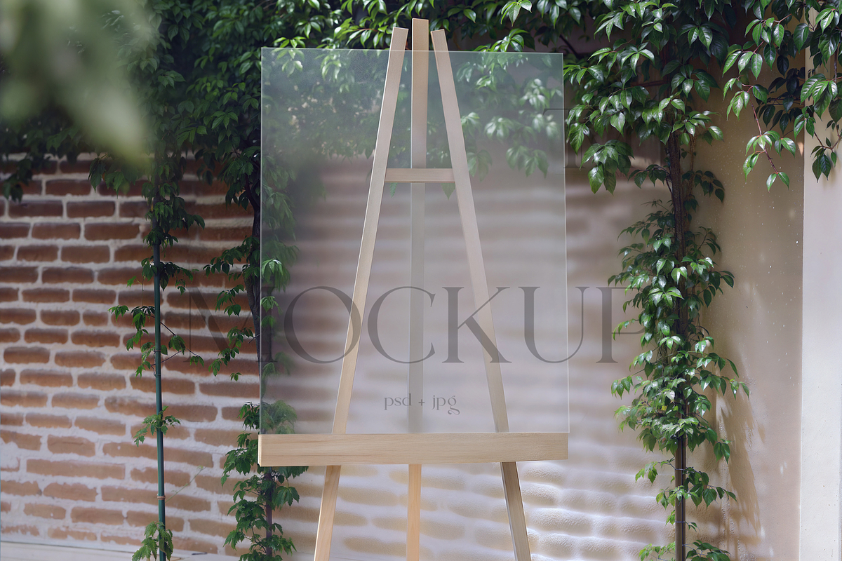 Acrylic Wedding Sign Mockup on Easel, a Product Mockup by TatiMockup (Photo 1 of 4)