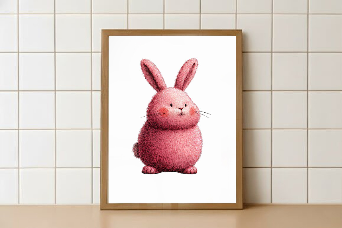 Whimsical Bunny Easter Clipart, an Illustration by Watercolor design (Photo 3 of 6)