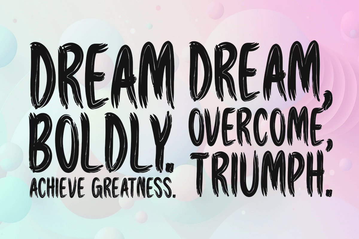 Success Follows Dreams Typeface, a Handwritten Font by Seemly Fonts (Photo 4 of 4)