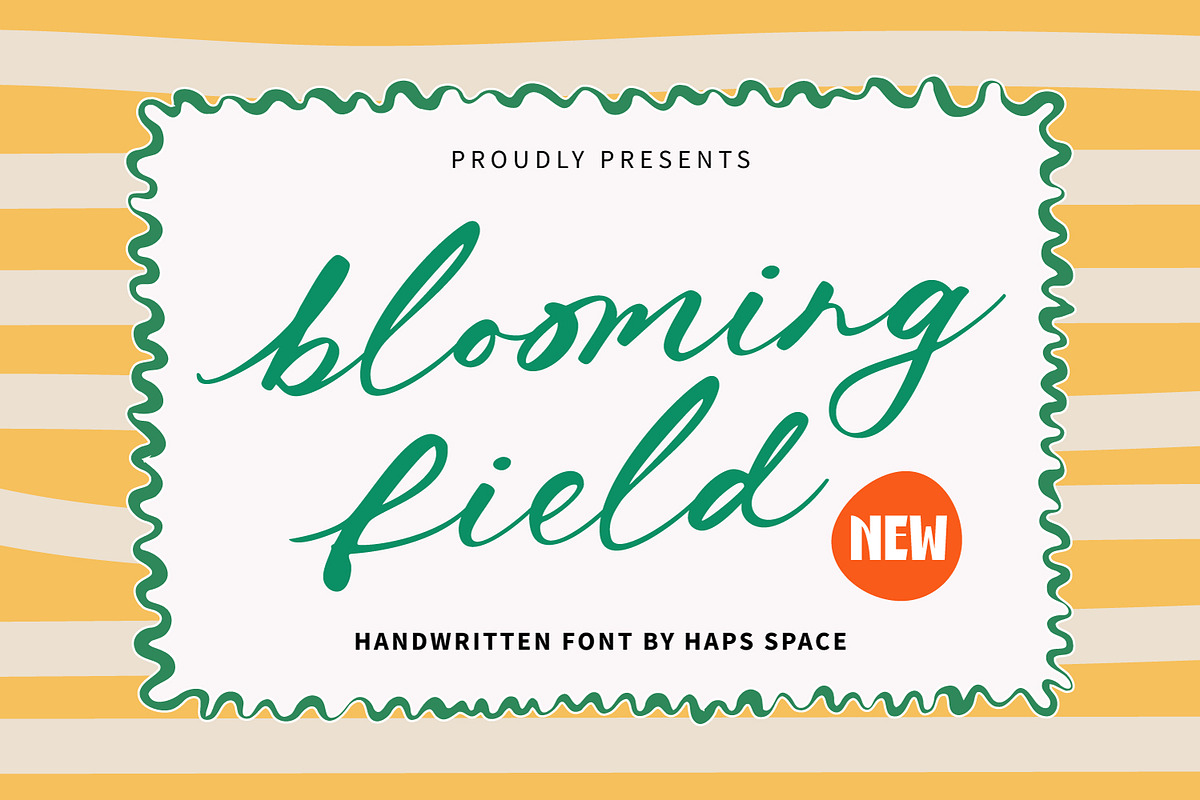 Blooming Field Handwritten Script, a Handwritten Font by Haps Space (Photo 1 of 10)