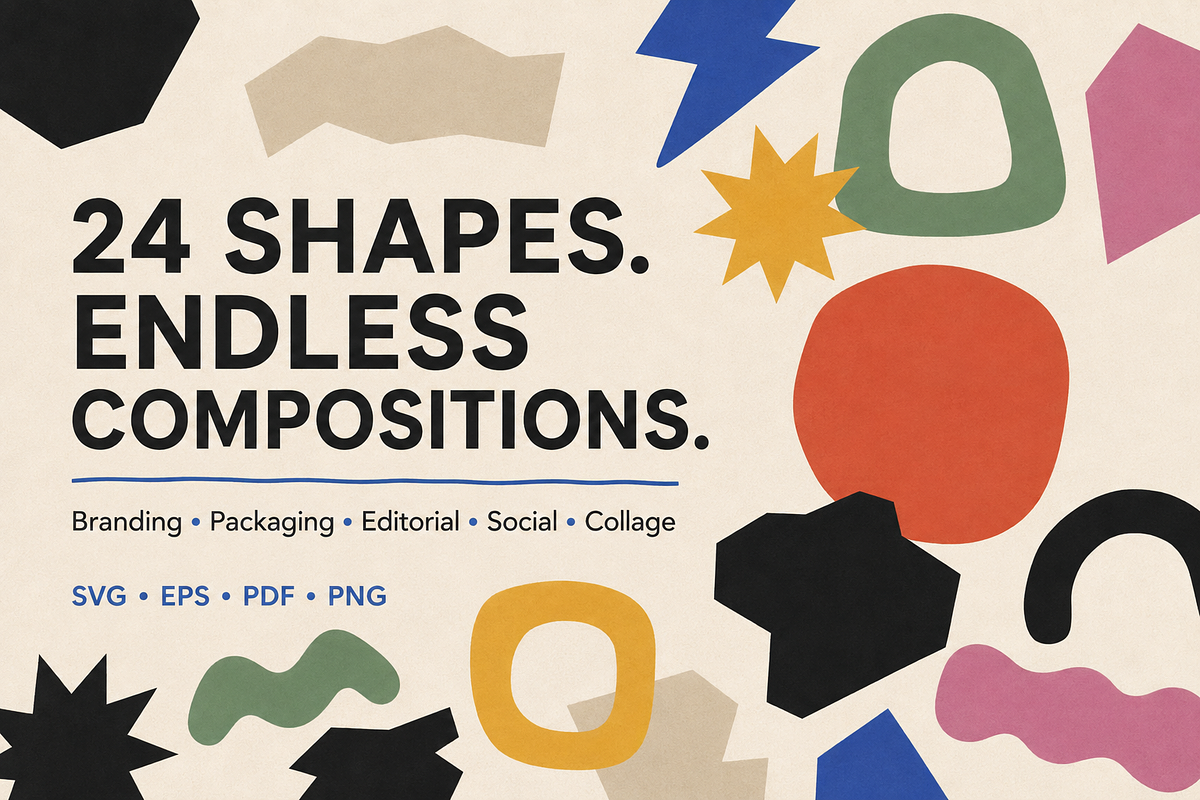 24 Tactile Cutout Vector Shapes, an Object Graphic by Designs24hr (Photo 5 of 10)