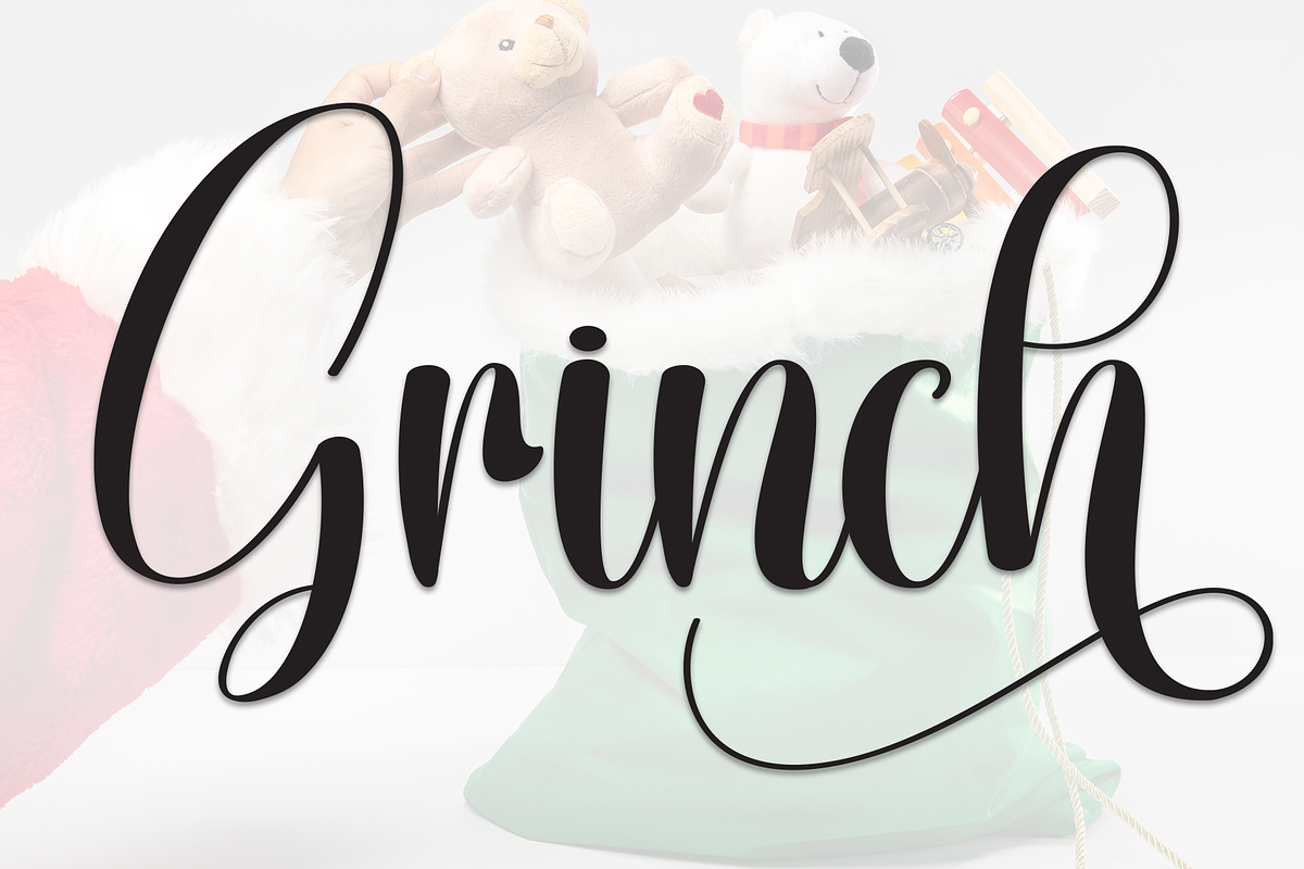 Grinch | Script Font, a Handwritten Font by Scratchones (Photo 1 of 9)