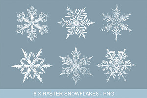 Vintage Snowflakes Vector Clipart