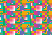 2 Rainbow Modern Geometric Blocks, a Pattern Graphic by Sharon Schwalbe (Thumbnail 2 of 2)