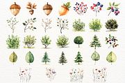 Watercolor Woodland Animals Clipart, an Animal Illustration by SugarCloudStudioArt (Thumbnail 2 of 9)