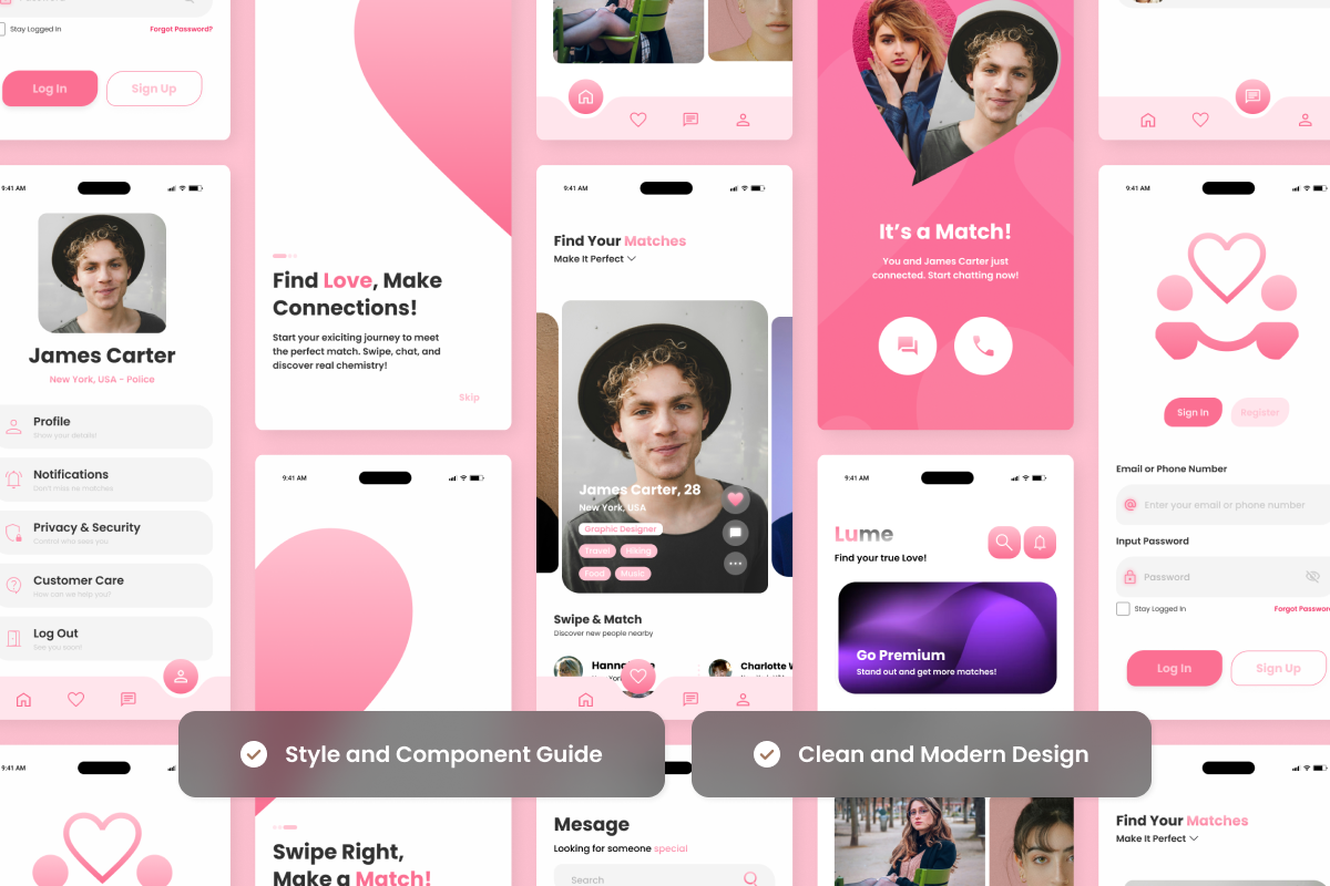 Luminous - Social & Dating App UI, an App Template by twinstd (Photo 3 of 5)