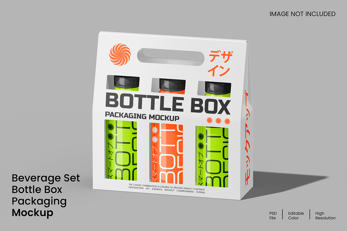 Bottle Box Packaging Mockup, a Packaging Mockup by Unerispace