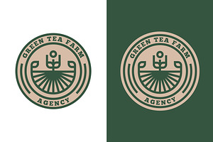 Green Tea Farm Logo Design Template, a Branding & Logo Template by Morvana Crew
