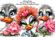 Sarcastic Chickens And Ducks Clipart, an Illustration by GatewayDesign (Thumbnail 1 of 3)