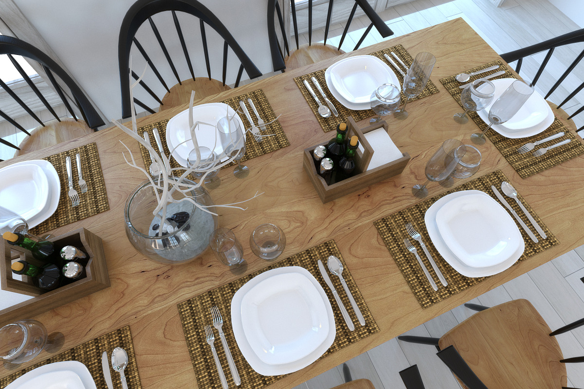 Dining furniture set 1403, a Furniture 3D Model by inDahouze (Photo 3 of 10)