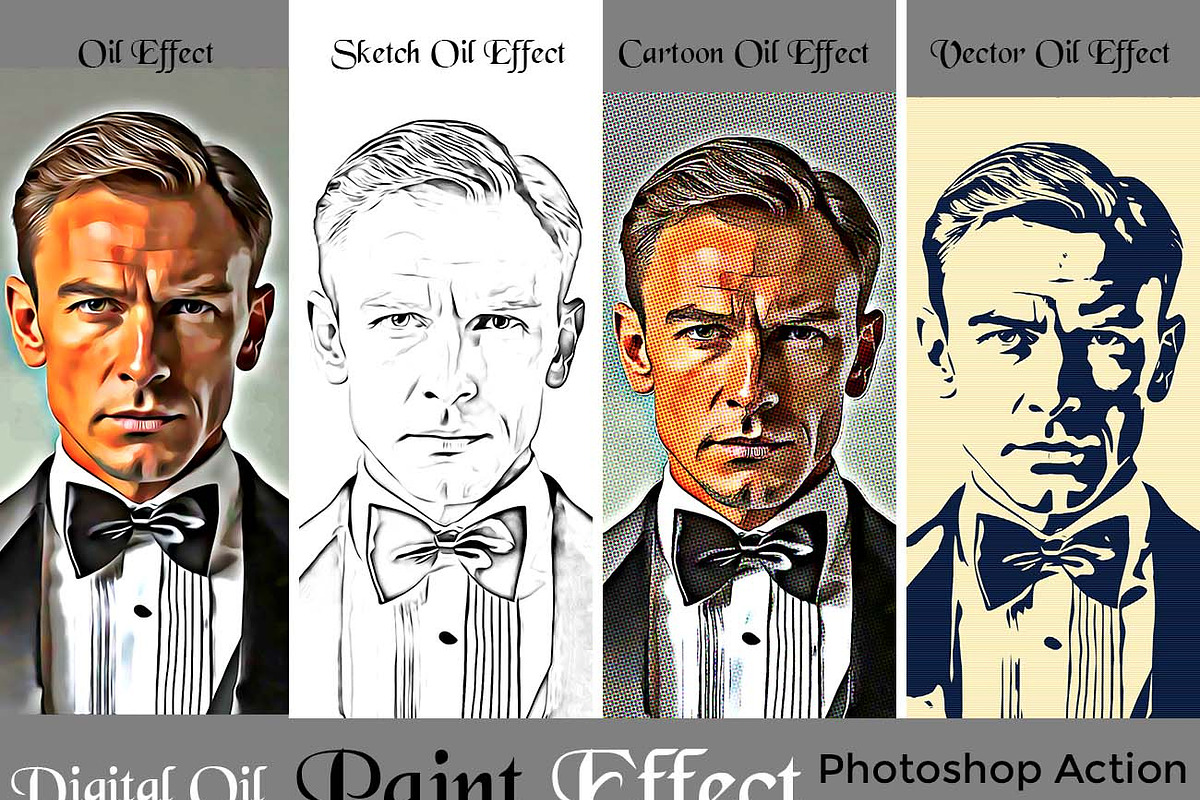 Oil Paint Effect Ps Action Bundle, an Action Add-On by Studio Retouch (Photo 18 of 21)