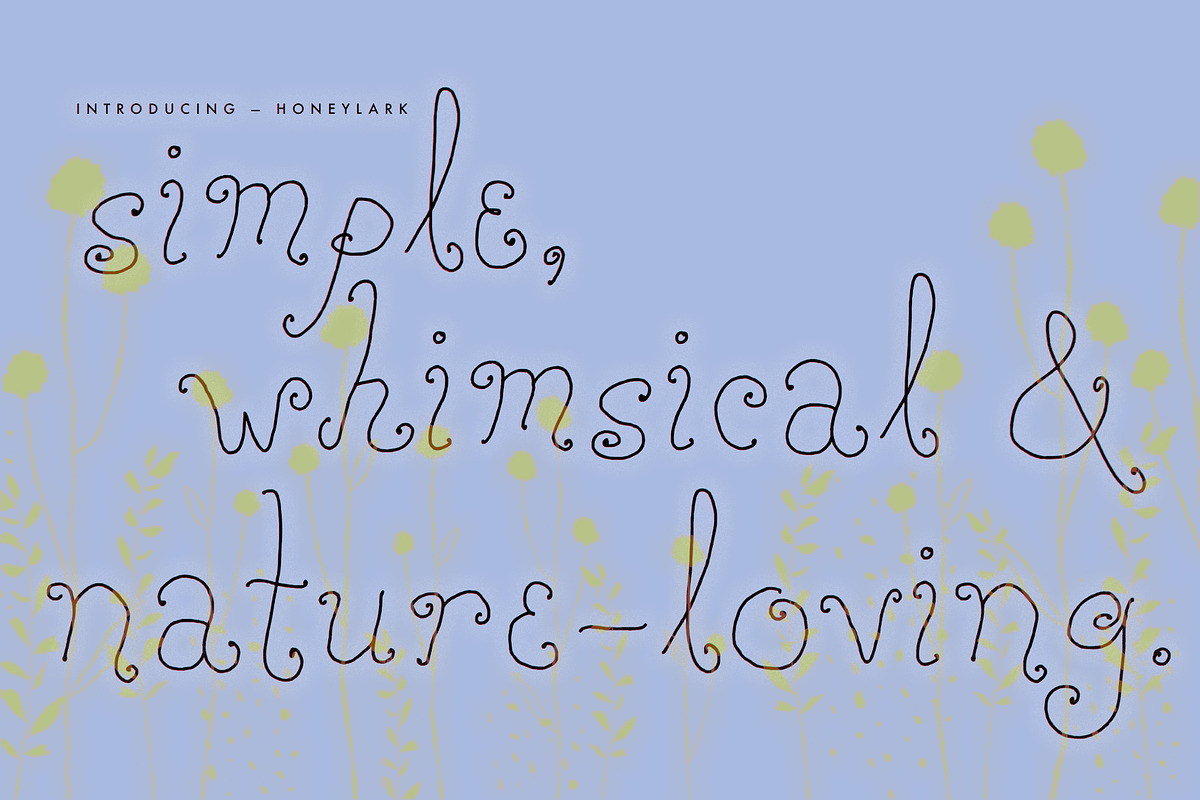 Honeylark Whimsical Curly Font, a Handwritten Font by PeachCreme (Photo 5 of 13)