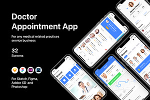 Doctor Appointment App, an UI Kit Template by flr.24