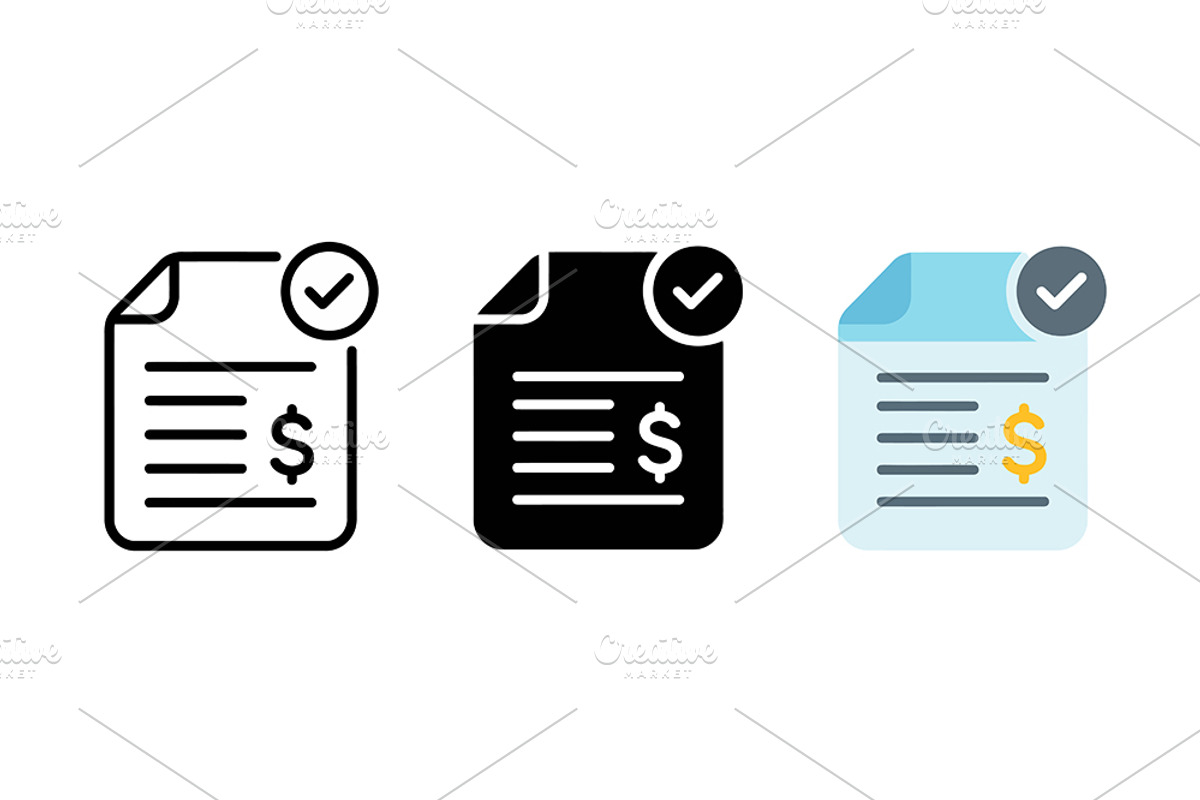 Finance Document Icons, a Solid Icon by Artonix (Photo 2 of 2)