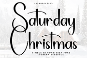 Saturday Christmas, a Handwritten Font by InermediaSTUDIO (Thumbnail 1 of 8)